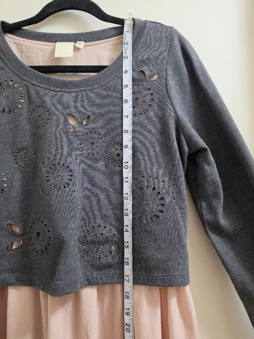 ANTHROPOLOGIE E by ELOISE Eyelet Sweater Twofer Dress - Picture 5 of 10